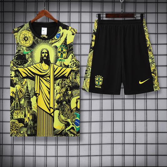 2025 Brazil yellow Special Edition training vest set