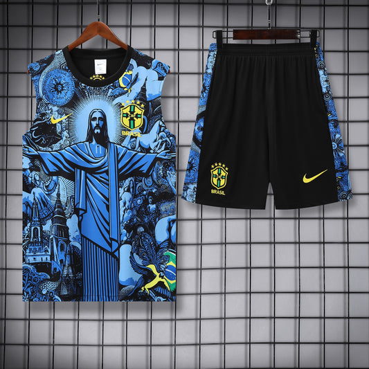 2025 Brazil blue Special Edition training vest set
